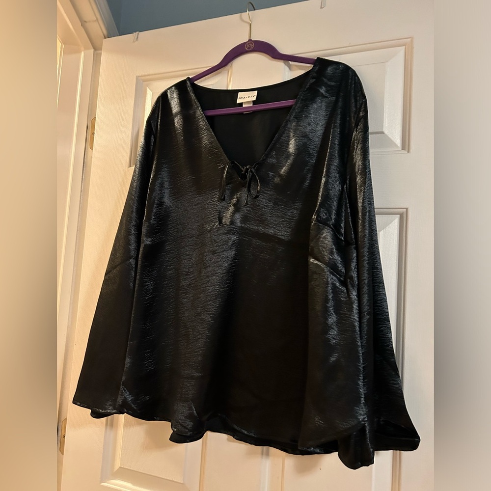 Black silk top